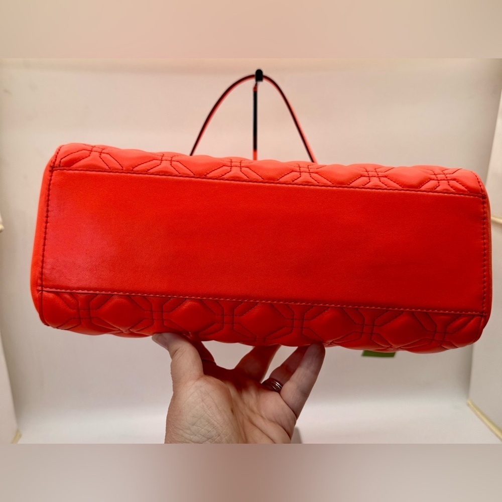 NWT Kate Spade Astor Court Aurelia Flo Coral Quilted Shoulder Bag - Picture 5 of 9
